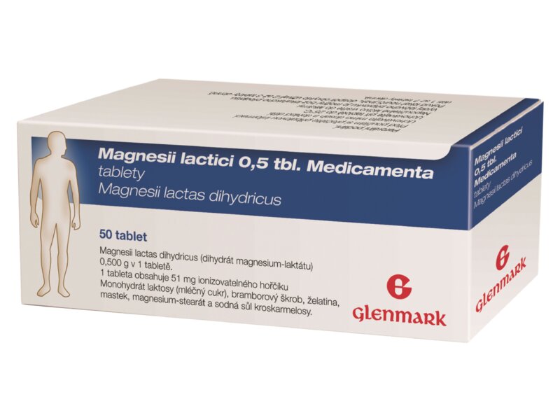Magnesii lactici 0,5 Medicamenta 50 tablet Magnesii lactici 0,5 Medicamenta 50 tablet