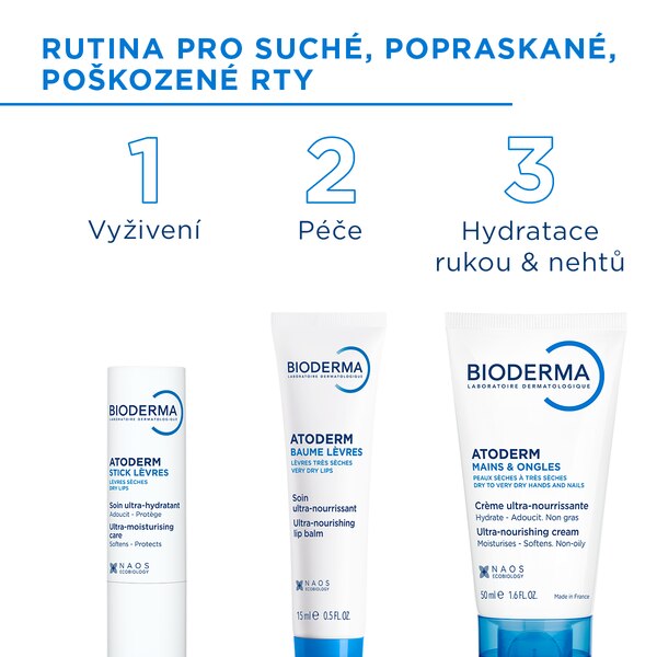 Bioderma Atoderm balzám na rty 15 g