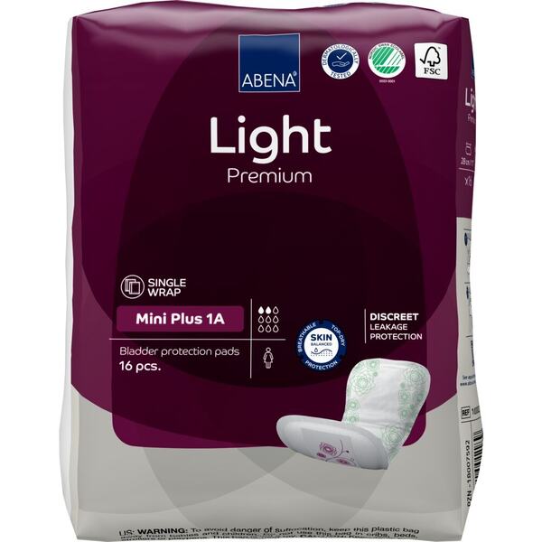 Abena Inkontinenční vložky Light Mini Plus 1A. 16 ks