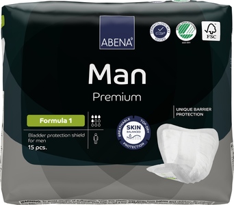 Abena Man Premium Inkontinenční vložky pro muže Formula 1. 15 ks