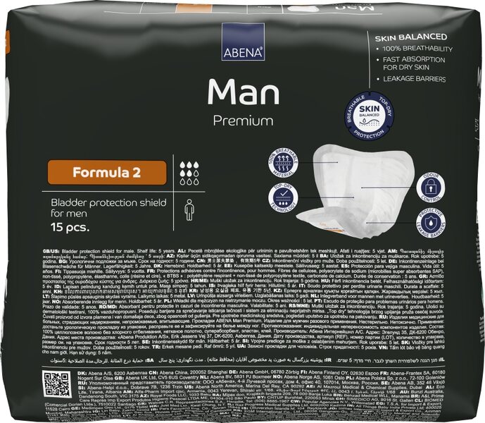 Abena Man Premium Inkontinenční vložky pro muže Formula 2. 15 ks