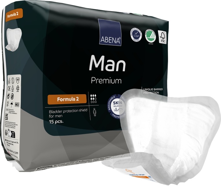 Abena Man Premium Inkontinenční vložky pro muže Formula 2. 15 ks