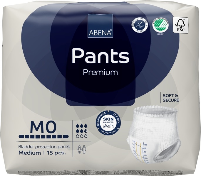 Abena Pants Premium Inkontinenční navlékací kalhotky M0. 15 ks
