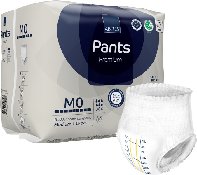 Abena Pants Premium Inkontinenční navlékací kalhotky M0. 15 ks