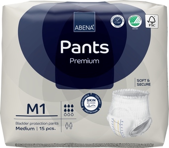 Abena Pants Premium Inkontinenční navlékací kalhotky M1. 15 ks