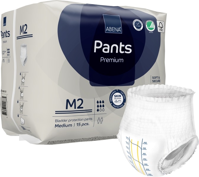 Abena Pants Premium Inkontinenční navlékací kalhotky M2. 15 ks