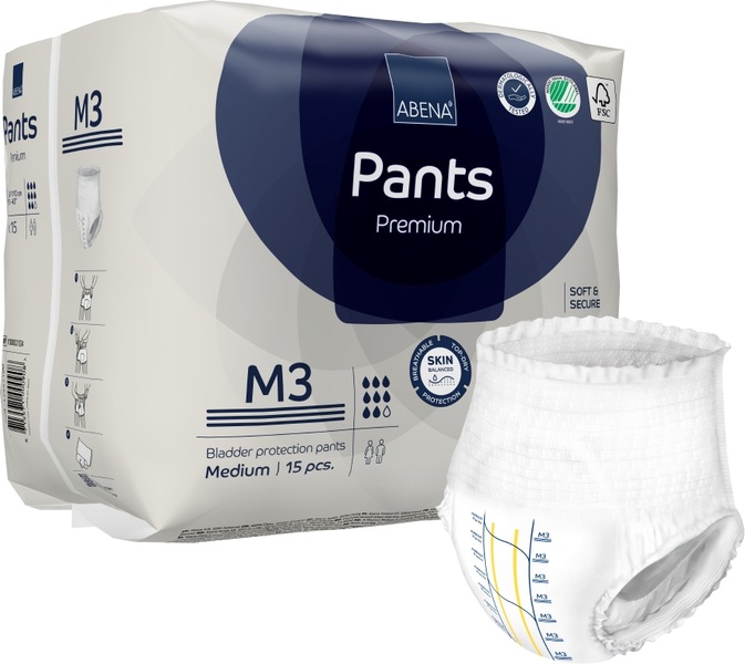 Abena Pants Premium Inkontinenční navlékací kalhotky M3. 15 ks