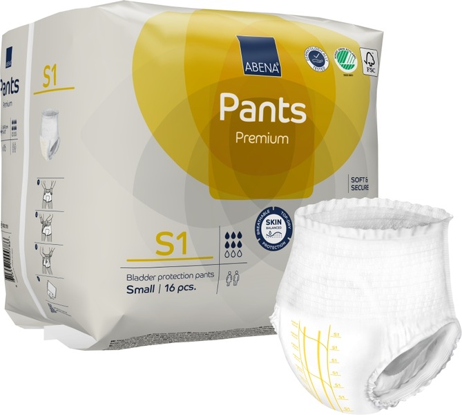 Abena Pants Premium Inkontinenční navlékací kalhotky S1. 16 ks