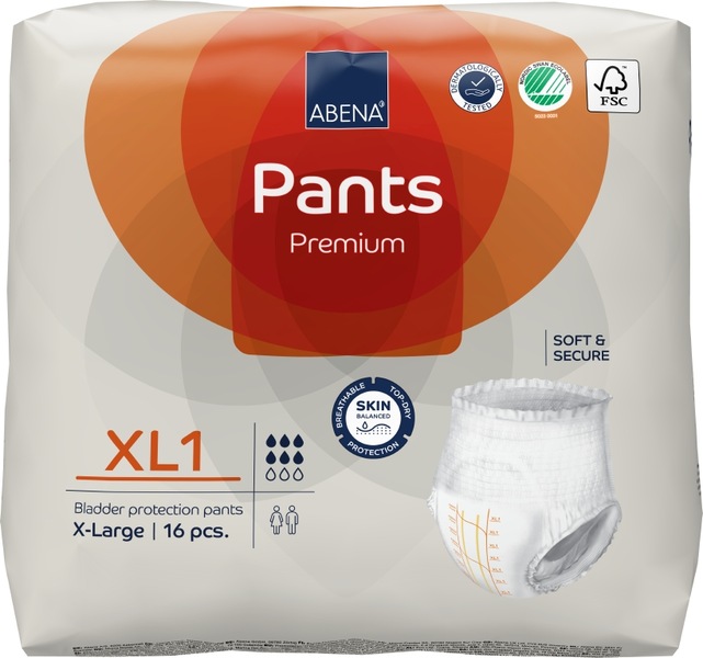 Abena Pants Premium Inkontinenční navlékací kalhotky XL1. 16 ks