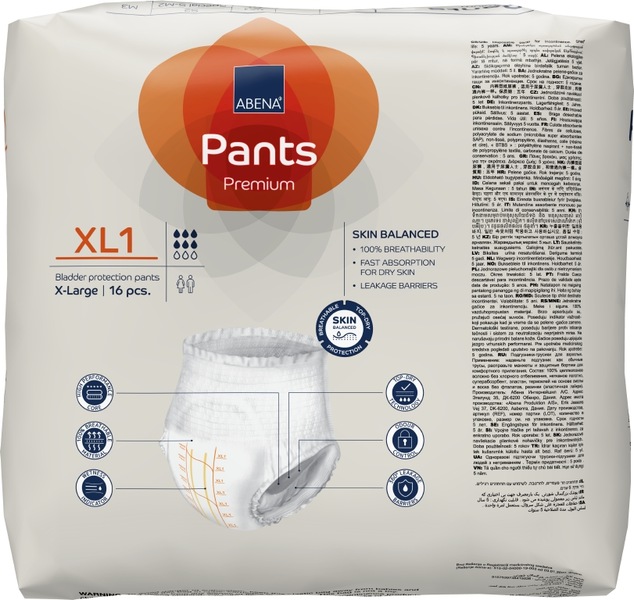 Abena Pants Premium Inkontinenční navlékací kalhotky XL1. 16 ks