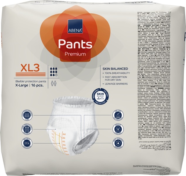 Abena Pants Premium Inkontinenční navlékací kalhotky XL3. 16 ks