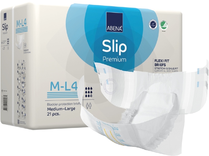 Abena Slip Flexi Fit Premium Inkontinenční kalhotky M-L4. 21 ks