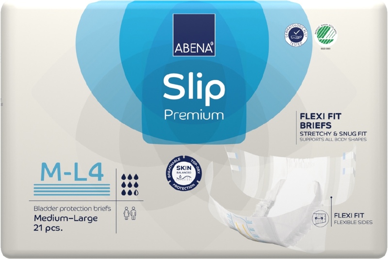 Abena Slip Flexi Fit Premium Inkontinenční kalhotky M-L4. 21 ks