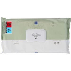 Abena Wet Wipes Vlhčené čisticí ubrousky XL 30x30 cm 50 ks