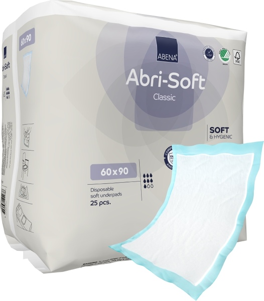 Abri Soft Classic Inkontinenční podložky 60x90 cm 25 ks Abri Soft Classic Inkontinenční podložky 60x90 cm 25 ks