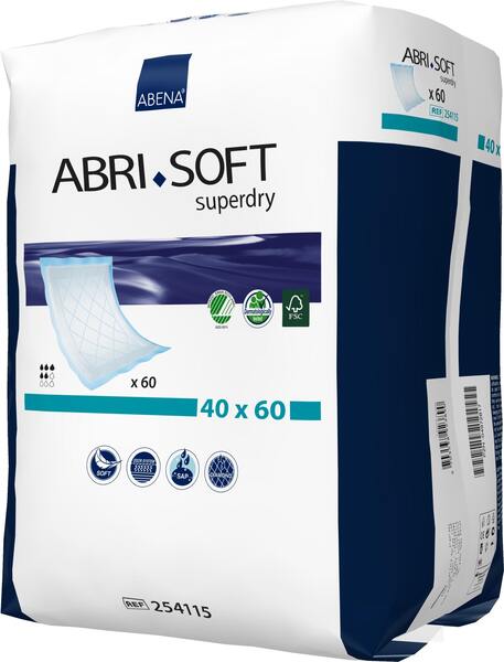Abri Soft Superdry Inkontinenční podložky 40x60 cm 60 ks Abri Soft Superdry Inkontinenční podložky 40x60 cm 60 ks