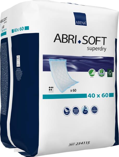 Abri Soft Superdry Inkontinenční podložky 40x60 cm 60 ks Abri Soft Superdry Inkontinenční podložky 40x60 cm 60 ks