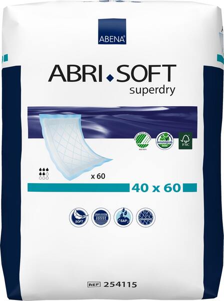 Abri Soft Superdry Inkontinenční podložky 40x60 cm 60 ks Abri Soft Superdry Inkontinenční podložky 40x60 cm 60 ks