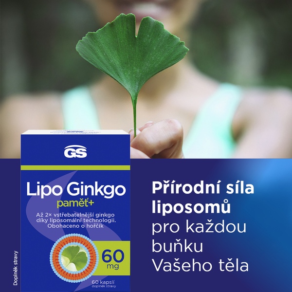 GS Lipo Ginkgo paměť+ 60 mg 60 kapslí