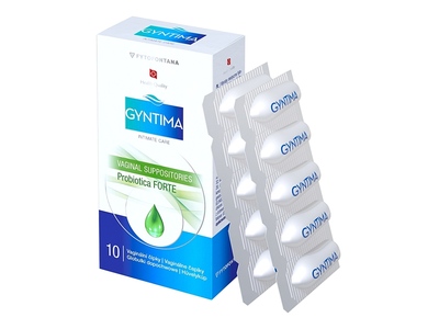 Gyntima Probiotica Forte vaginální čípky 10 ks