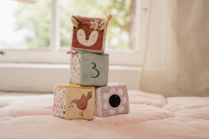 Little Dutch Kostky textilní 4 ks Fairy Garden