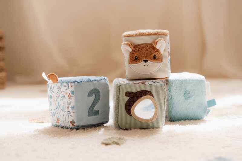 Little Dutch Kostky textilní 4 ks Forest Friends