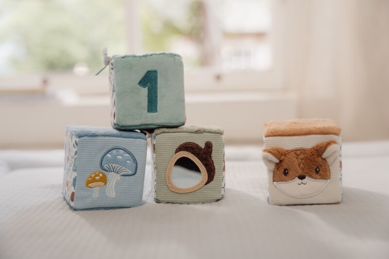 Little Dutch Kostky textilní 4 ks Forest Friends