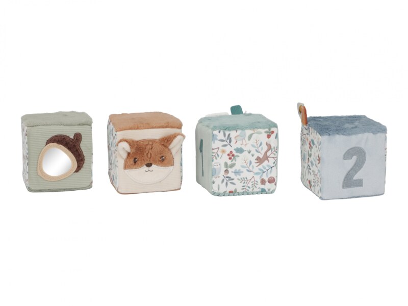Little Dutch Kostky textilní 4 ks Forest Friends