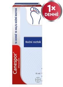 Canespor 1x denně 1% kožní roztok 15 ml Canespor 1x denně 1% kožní roztok 15 ml