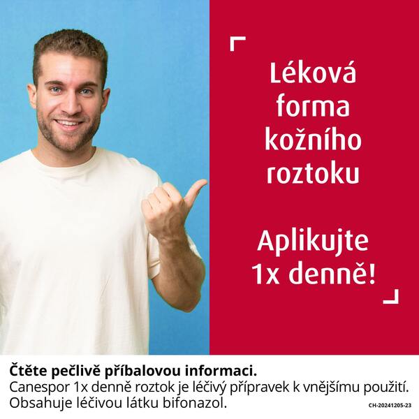 Canespor 1x denně 1% kožní roztok 15 ml