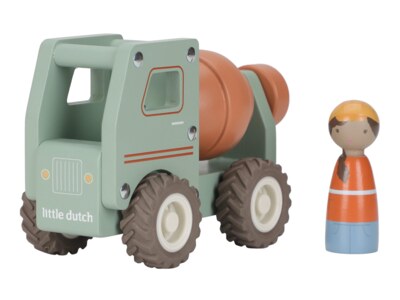 Little Dutch Náklaďák s míchačkou dřevěný 1 kus