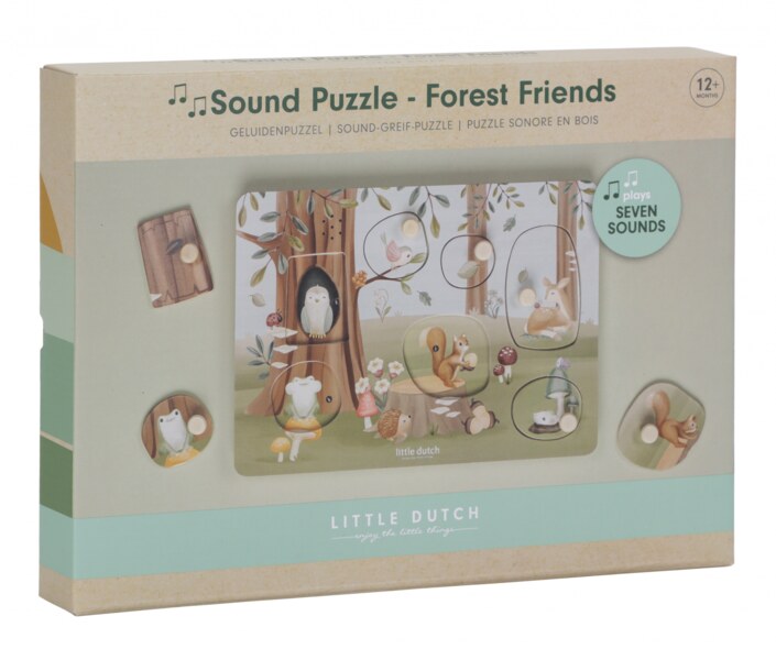 Little Dutch Vkládací puzzle se zvukem Forest Friends