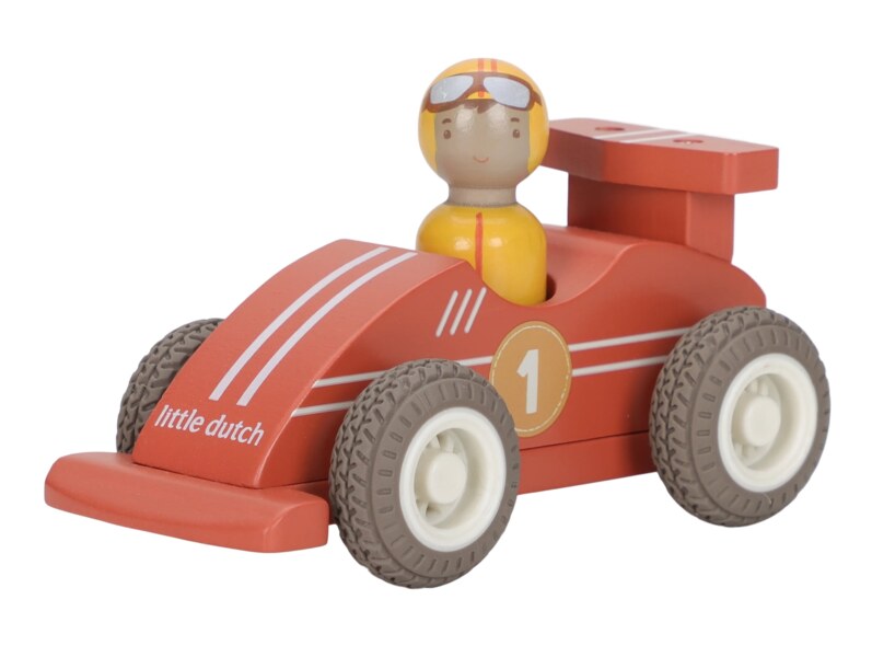 Little Dutch Závodní autíčka na setrvačník dřevěná
