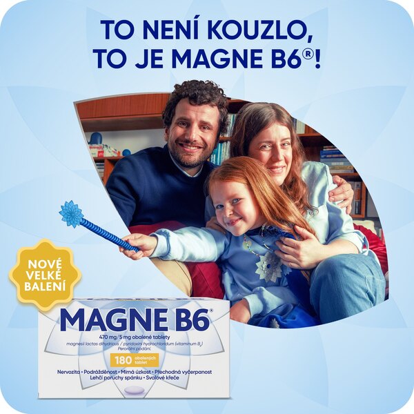 Magne B6 470 mg/5 mg 180 obalených tablet