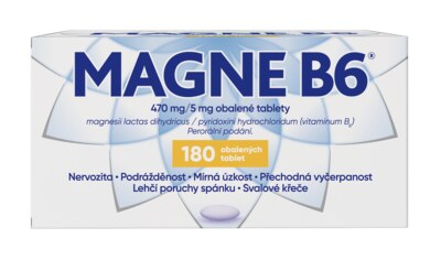 Magne B6 470 mg/5 mg 180 obalených tablet