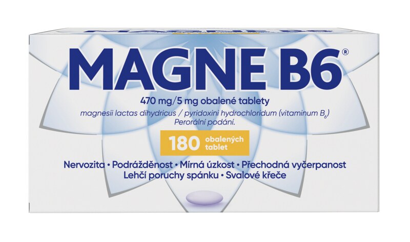 Magne B6 470 mg/5 mg 180 obalených tablet