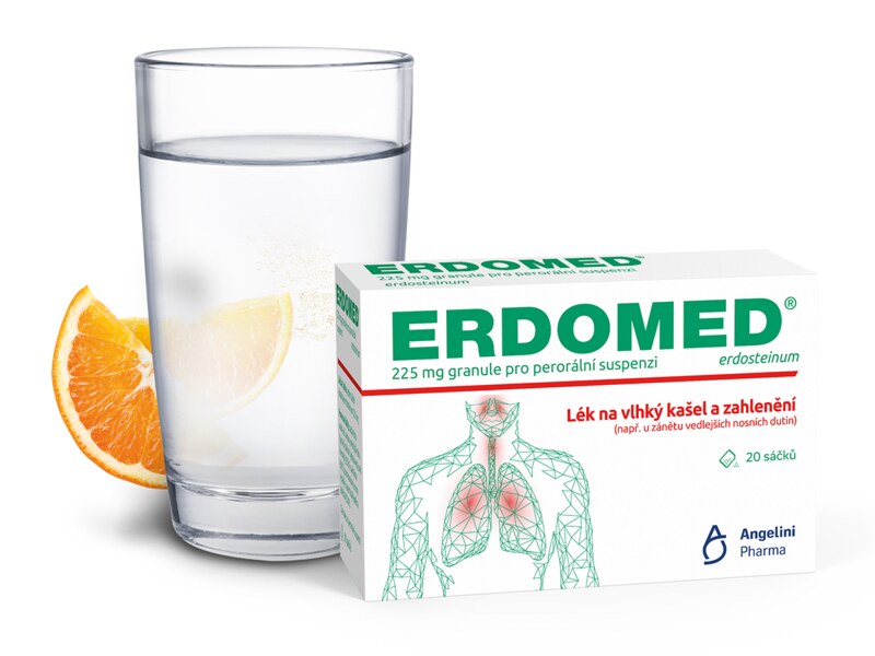 Erdomed 225 mg granule pro perorální suspenzi 20 sáčků