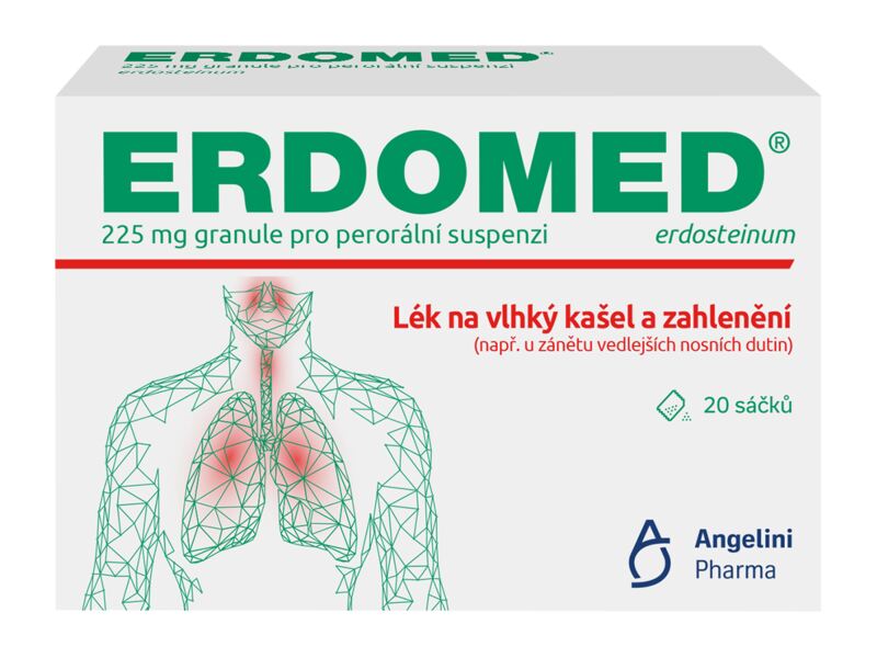 Erdomed 225 mg granule pro perorální suspenzi 20 sáčků
