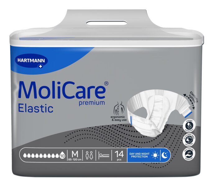 Molicare Elastic Inkontinenční kalhotky zalepovací 10 kapek vel.M 14 ks