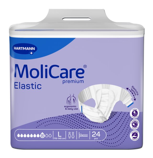 Molicare Elastic Inkontinenční kalhotky zalepovací 8 kapek vel.L 24 ks