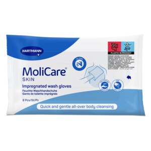 Molicare Skin Napuštěné mycí žínky 8 ks