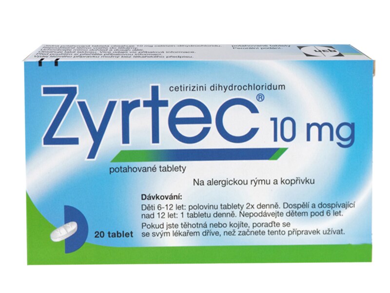 Zyrtec 10 mg 20 potahovaných tablet
