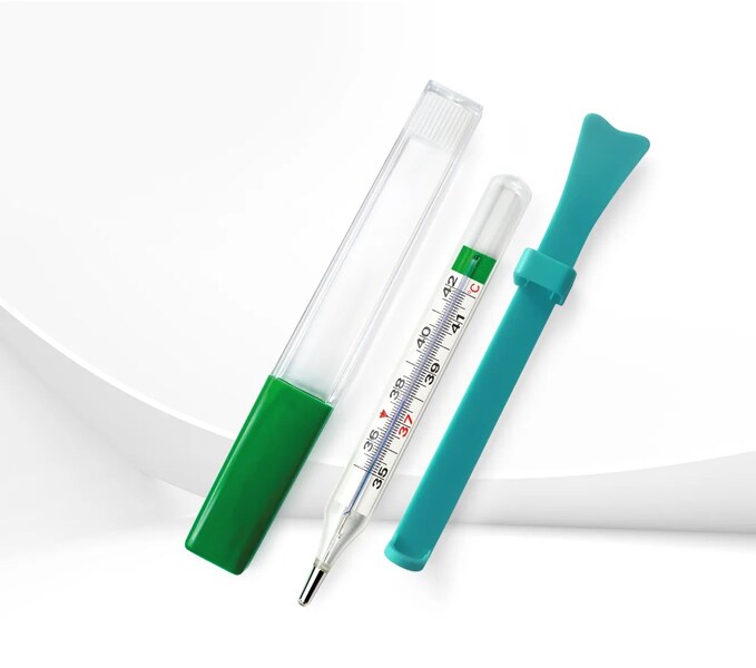 Teploměr lékařský Evolu Classic bezrtuťový se sklepávadlem 1 kus