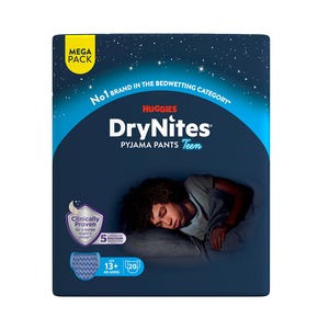 DryNites Natahovací kalhotky na noc pro chlapce MEGA pack 13+ let / 48-60 kg / 20 ks