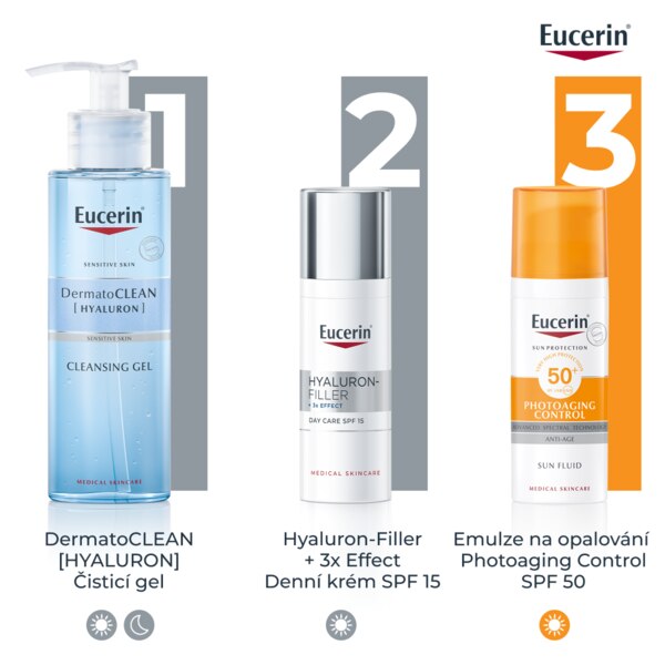 Eucerin Hyaluron-Filler + 3x Effect Denní krém normální/smíšená pleť SPF15 50 ml