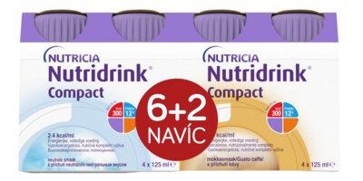 Nutridrink Compact 6+2 (neutral-káva) 8 x 125 ml Nutridrink Compact 6+2 (neutral-káva) 8 x 125 ml