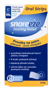 Snoreeze Proužky přilnavé na patro proti chrápání 14 ks Snoreeze Proužky přilnavé na patro proti chrápání 14 ks