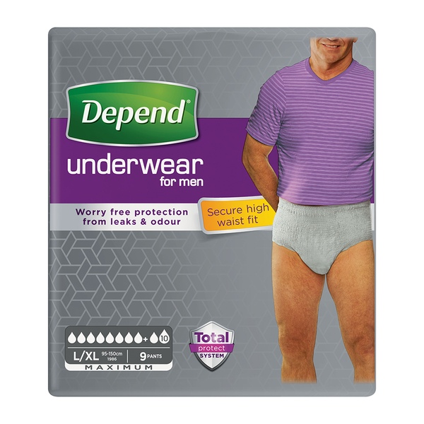Depend Maximum Inkontinenční kalhotky vel. L /XL pro muže 9 ks