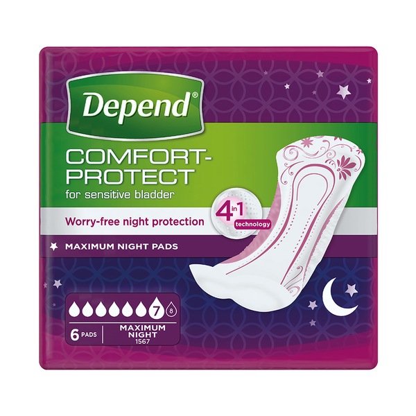 Depend Maximum Night Inkontineční vložky ženy 6 ks