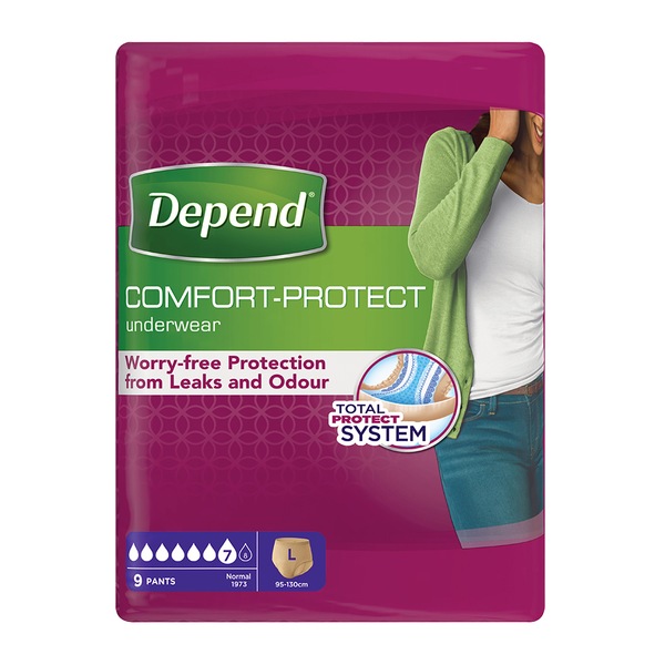 Depend Normal Inkontinenční kalhotky pro ženy vel.L 9 ks Depend Normal Inkontinenční kalhotky pro ženy vel.L 9 ks